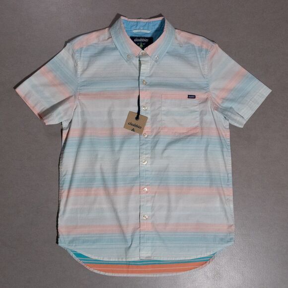 NWT Chubbies The Call It A Day Friday Button Down Striped Shirt Men's Small - Picture 1 of 8